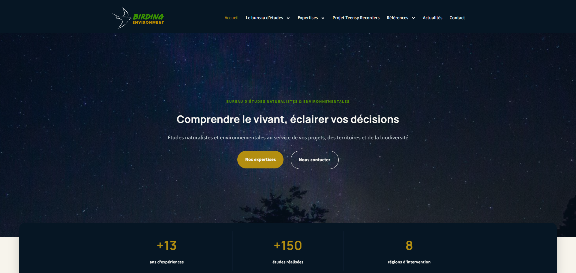 Aperçu du projet Birding Environment