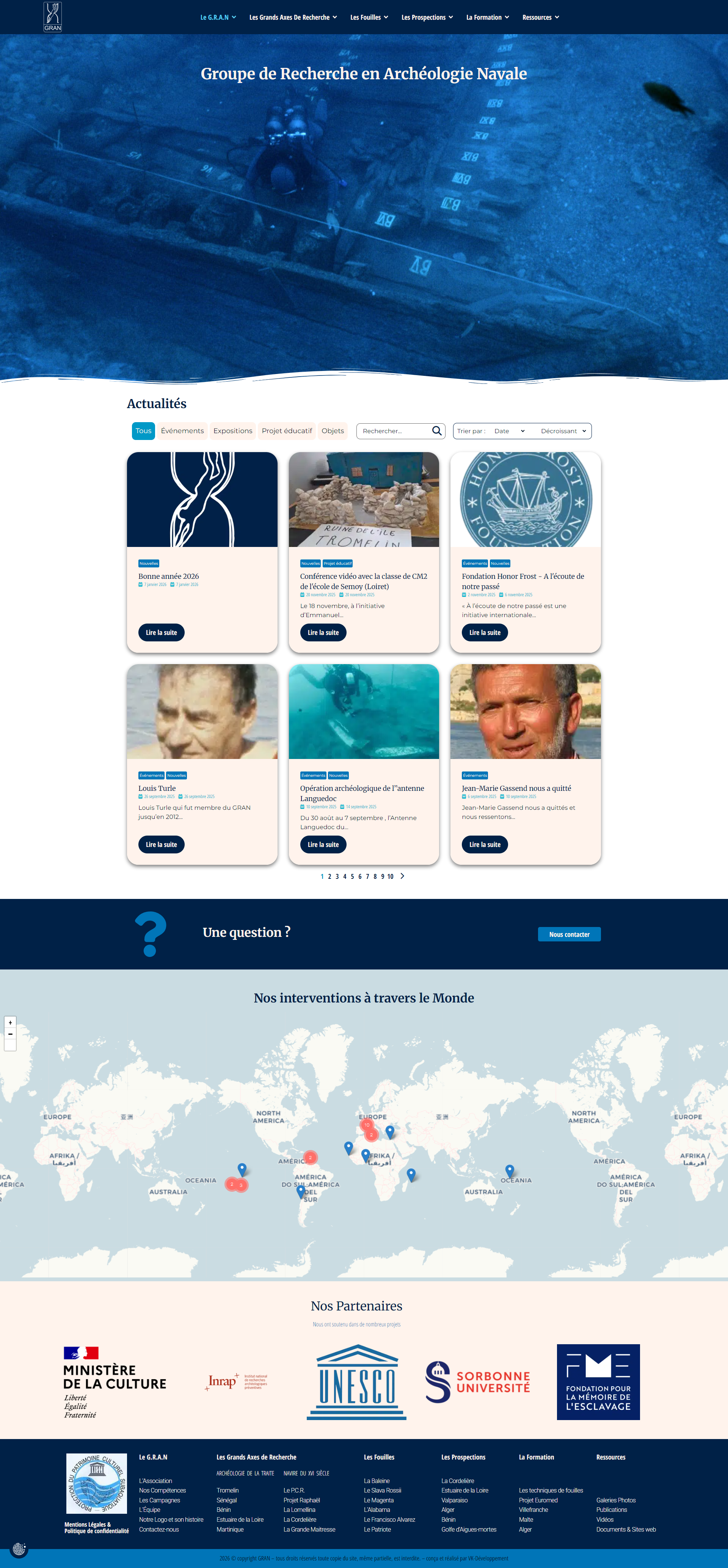 Apercu du projet Groupe de Recherche en Archéologie Navale